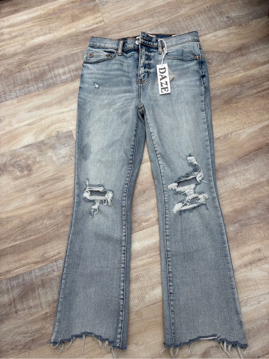 Daze Denim Denim - Daze Women's Light Distressed Flare Jeans